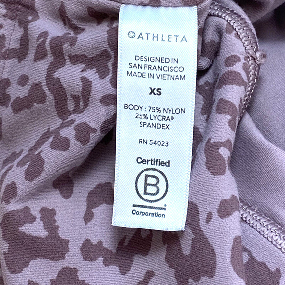 Athleta Elation Ultra High Rise Tight Pants Leggings XS Cheetah Print Women‎ - Picture 5 of 9